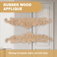 thumbnail image 4 of 2 Piezas 20X5 Cm Madera Tallada Apliques de Revestimiento Sin Pintar Rosa Puerta DecoracióN del Hogar Estilo Europeo, 4 of 5