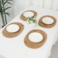thumbnail image 7 of REGALWOVEN Farmhouse Placemats Set of 4 Cotton Rope Placemats for Dining Table Decor Indoor Outdoor Kitchen Table Mat Wipe Clean Brown 15.5*12in, 7 of 7