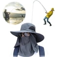 thumbnail image 4 of Pesca Sombrero para El Hombres Protección UV Senderismo Camping, 4 of 9