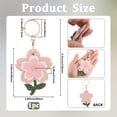 thumbnail image 2 of 1 Box Pink Floral Keychain Flower Bag Charm Spring Cherry Blossom Cute Sweet Gold Alloy Ring Leather Keychain Holder Case for Bag Purses Backpacks Airtag Key Chain Birthday Mother Supplies colorful, 2 of 9