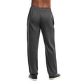 thumbnail image 3 of Sweatpants - Men's Active Stretch Open Bottom Terry Sweatpants with Pockets M, Charcoal, 3 of 3