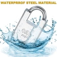 thumbnail image 4 of Uxcell Stainless Steel Padlocks, High-Security Padlock Keyed Different Shrouded Pad Locks Harden Shackle with Keys 1-7/8", 4 of 7