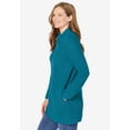 thumbnail image 4 of Woman Within Women's Plus Size Zip Front Shaker Cardigan, 4 of 6
