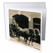 Magic Lantern Slide Hanover Massachusetts Firefighter and Wagon 1900 1 Greeting Card with envelope gc-334953-5