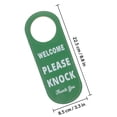 thumbnail image 2 of unbranded Señal Para Puerta De Por Favor Con Doble Cara En Cuero PU Verde Duradero, 2 of 8