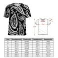 thumbnail image 2 of Black White Paisley Pattern Seamless Design T Shirts Basic T-Shirt Short Sleeve Ladies Tee Shirt Summer Graphic Clothing, 2 of 6