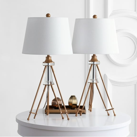 Safavieh Graham Tri-Leg Glam 30 in. H Table Lamp, Brass, Set of 2