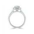 thumbnail image 2 of 2.50 Carat Round Cut Moissanite Engagement Ring - Bridal Ring - Halo Ring - Engagement Ring - 18k White Gold Over Silver, 2 of 3