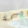 thumbnail image 3 of Senlesen Brass Brushed Nickel Bathroom Sink Faucet, 3 of 16