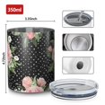 thumbnail image 4 of 12oz Coffee Tumblers Pioneer Flower Stainless Steel Vacuum Insulated Travel Tumbler Coffee Cups Mug with Lid and Straw with Cleaning Brush for Cold & Hot Drinks, 4 of 5