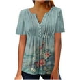 thumbnail image 1 of Birdeem Mode Femme Décontractée Imprimé Col Rond Ample Manches Courtes T-Shirt Haut Blouse Chandail, 1 of 1