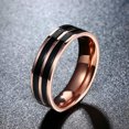 thumbnail image 6 of QQTDFG Stainless Steel Band Wedding Ring Rose Gold Plated Mens Unisex B447-7, 6 of 7