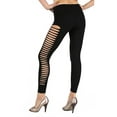 thumbnail image 3 of Vivian's Fashions Long Leggings - Side Slashed, Junior Size (Black, Large), 3 of 4