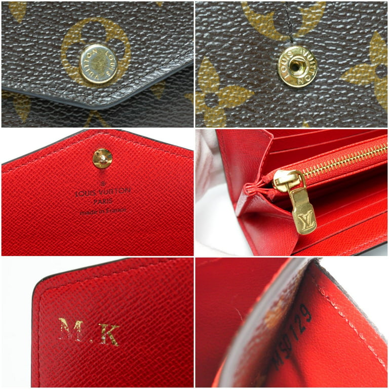 Louis Vuitton Monogram Sarah Wallet with Coquelicot Red - A