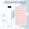 thumbnail image 2 of 80ml Test Tubes with Caps, 6Pcs 30x150mm Glass Clear Flat Bottom Test Tube Containers with Plastic Cap for Bead Party Candy Bath Salt Storage Scientific Experiment Plant(Black), 2 of 6