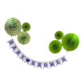 thumbnail image 1 of Baby Shower Garland Papel Molinillo Ventiladores Kits De Telón De Fondo De Yuyangstore Papel Papel Fan Garland, 1 of 8
