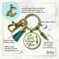 thumbnail image 6 of Brave Adult Female Jewelry With Wings She Flies Style Blue Tassel Gutsy Goodness Bronze Metal Keychain, 6 of 8