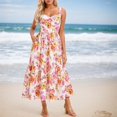 thumbnail image 1 of WILLBEST Vestidos Casuales para Mujer Verano Vestido Casual de Mujer Moderno para Primavera y Verano para Actividades Al Aire Libre, Picnics y Relajación con Estampado Floral y Diseño Fluido Mediana​​, 1 of 3