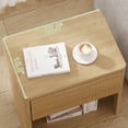 thumbnail image 2 of Brafabhome Fluted Nightstands with Drawers for Bedroom, Modern Curved Profile Bedside Table with Open Shelves, Accent End Table with Hidden Drawer for Living Room, Set of 2 | Nature, 2 of 12