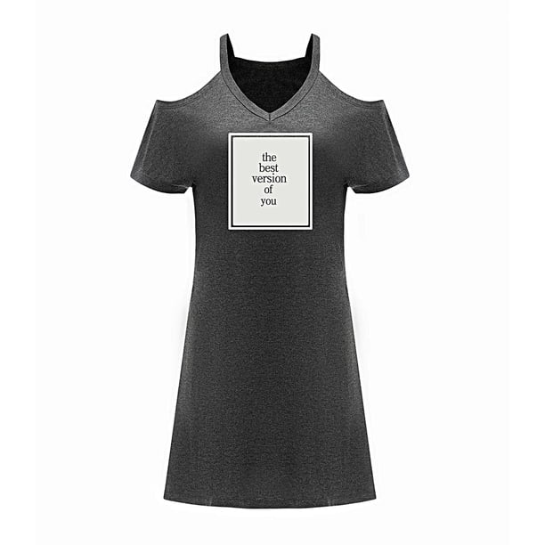 Vestido de mujer con hombros descubiertos, recuerdo de primavera, vestido de línea a para aniversario de vacaciones L