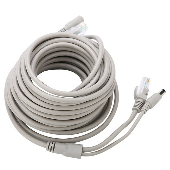 Cable de CCTV de Ethernet, cable CCTV, cable RJ45+CC, 1 x RJ -45 - Masculino / 2.1x5.5 mm de alimento Conector Conse Compatible de 2.1 mm / 5.5 mm, para la cámaa IP HOGAR