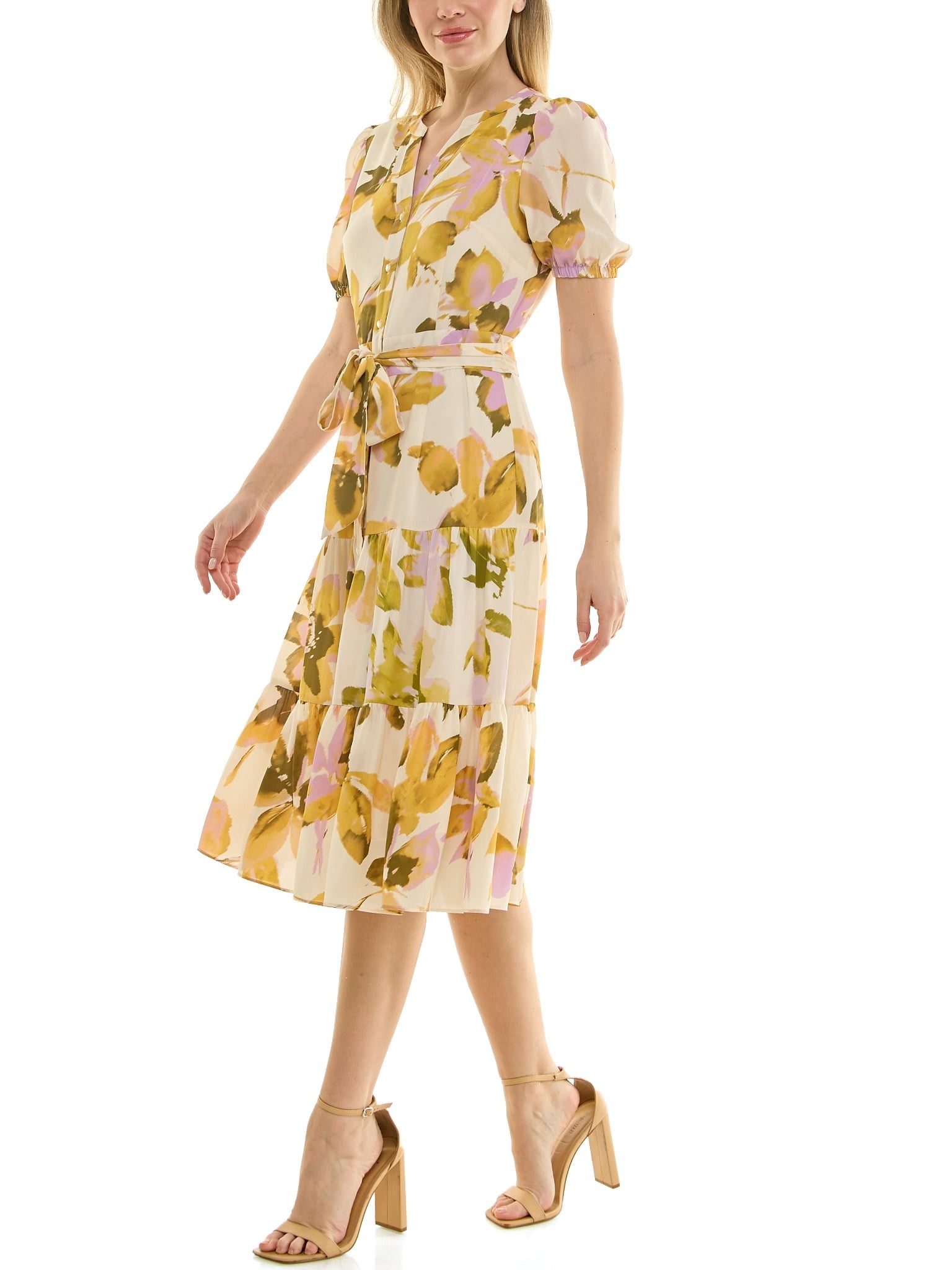 Nanette Nanette Lepore Womens Tie Waist Shirtdress