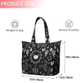 thumbnail image 4 of Black Gothic Skull Cat Pattern Travel Tote Bags for Women Carry On,Large Weekender Bags for Women Travel,Multi Functional Duffle Bag for Work,Shopping,Sports, 4 of 5