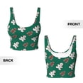thumbnail image 6 of Uemuo Gingerbread Snowman Cookies Pattern Women's Sports Bra - High Impact Support, Breathable, and Comfortable Athletic Bra for Running, Yoga, and Workouts, 6 of 9