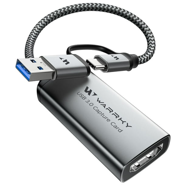 Tarjeta de captura de vídeo Warky USB 3.0 HDMI 1080P 60FPS tipo C/A