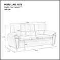 thumbnail image 2 of Modern 3-Seat Sofas for Living Room,Velvet Sofa Couch with Comfortable Armchair and Solid Wood Legs, for Small Spaces,Reading or Lounging,Easy to Install, 2 of 7