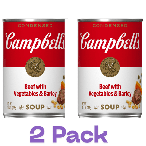 2-Pack Campbell Condensed Beef Soup with Vegetables and Barley, 10.5 oz Can