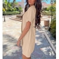thumbnail image 4 of Women's Swimsuit Cover Up Shirt V Neck Short Sleeve Bathing Suit Coverups Summer Beach Cover Ups, 4 of 9