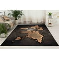 thumbnail image 4 of Abstract World Map Rugs, Colorful Rugs, Black Map Rug, Hallway Rugs, Modern Map Rug, Modern Map, Rug Non Slip Rug, Outdoor Rugs, Brown Map, 1.7'x2.3' - 50x70 cm, 4 of 4