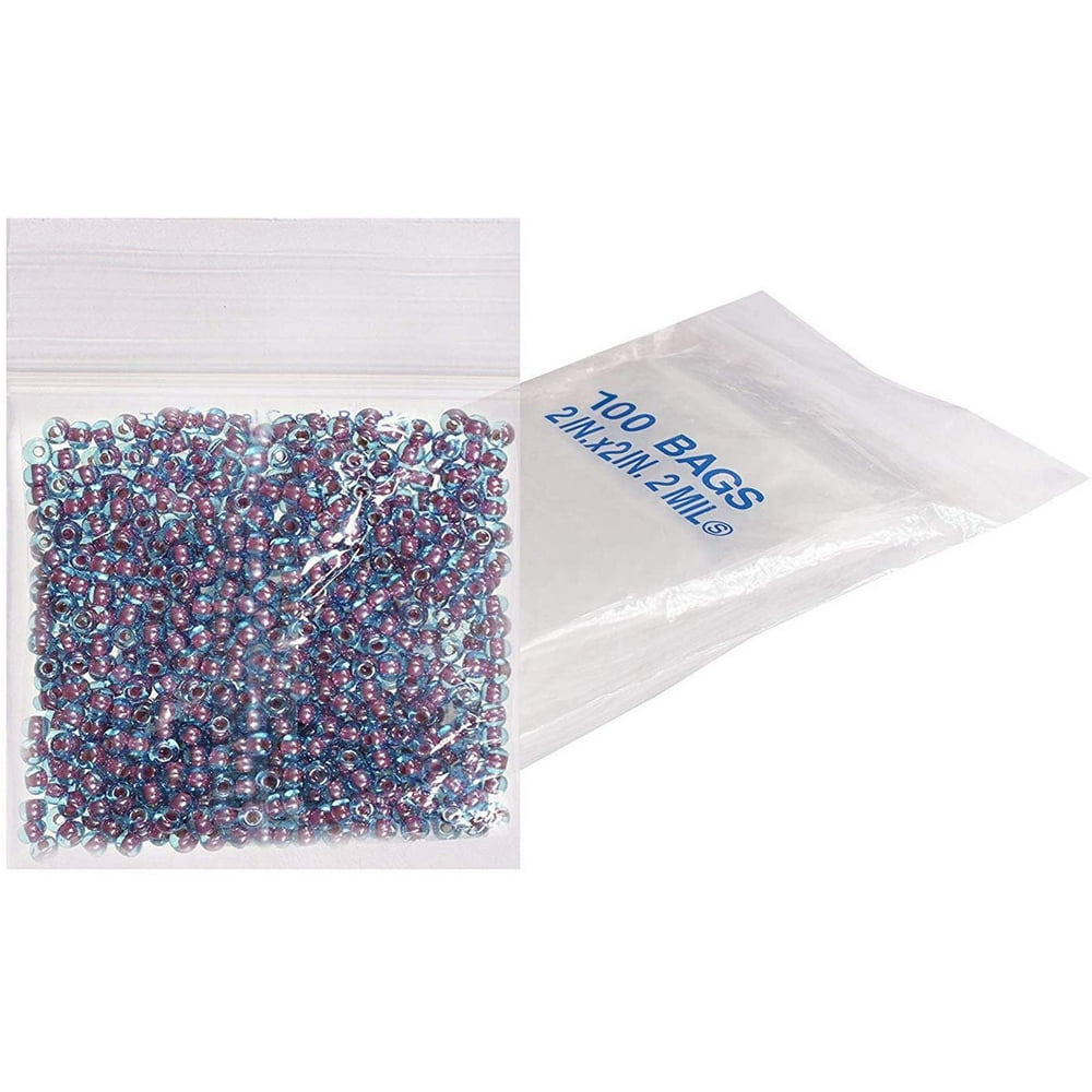 Zip lock bags 2x2 Self lock plastic bags 2 x 2. Clear poly bags 2 mil thick. Pack of 100 storage