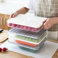 thumbnail image 3 of Caja de almacenamiento de huevos portátil para cocina, soporte para refrigerador, organizador de alimentos, bandeja de almacenamiento duradera, 3 of 4
