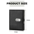 thumbnail image 2 of Magazine, Lock adult, large refillable lock diary 6 ring binder notebook, - black, 2 of 5