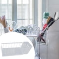 thumbnail image 4 of Organizador de fregadero de cocina resistente al óxido con soporte para palillos, escurridor y soporte para esponja blanco, 4 of 6