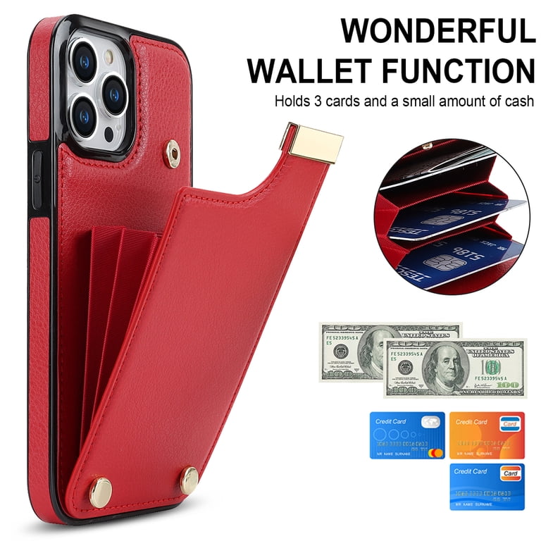 Wallet Case for iPhone 14 Pro Max, Vintage Premium PU Leather