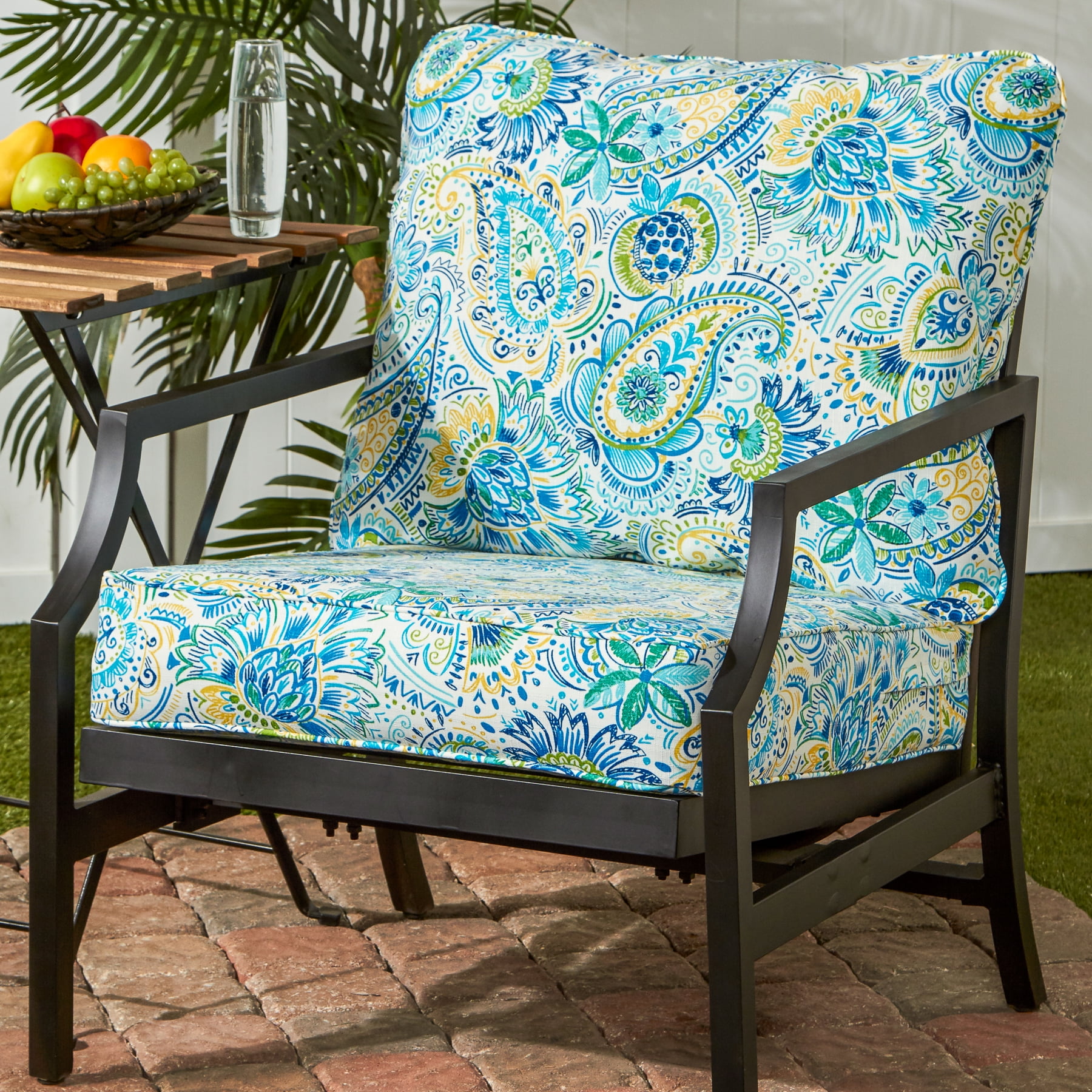 Baltic Paisley Outdoor 2-pc Deep Seat Cushion Set - Walmart.com