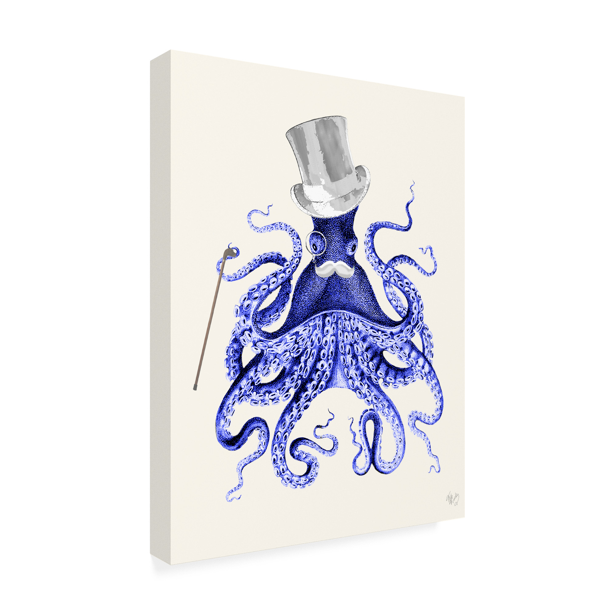Trademark Fine Art 'Octopus About Town' Canvas Art by Fab Funky