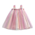 thumbnail image 2 of CHUOU Little Girl Tutu Dress Tulle Ruffles Flower Girls Wedding Party Dresses For 3-4 Years, 2 of 4