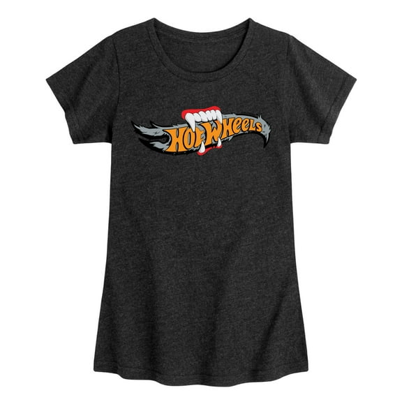 Hot Wheels - Halloween - Logo Bitten With Fangs - Toddler & Youth Girls Short Sleeve Graphic T-Shirt