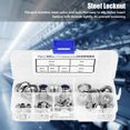 thumbnail image 2 of Yazoeia 45 Pcs Insert en Acier Inoxydable à Bride Kit Assortiment de Locknut M3 M4 M5 M6 M8 M10 GY228-41750, 2 of 11