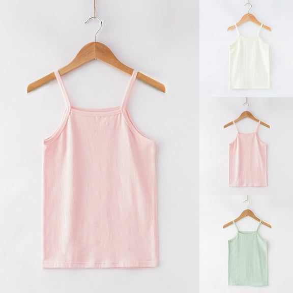Agkizg Toddler Baby Girls Summer Tops,Sleeveless Undershirt for Kids,Shirts for Kids Sleeveless Solid Graphic T-Shirt Round Neck Crop Top for Girls and Boy Tank Top Tee