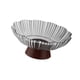 thumbnail image 4 of Bol de fruta con pedestal, bol alto transparente decorativo para dulces, frutos secos y aperitivos. Gris, 4 of 7