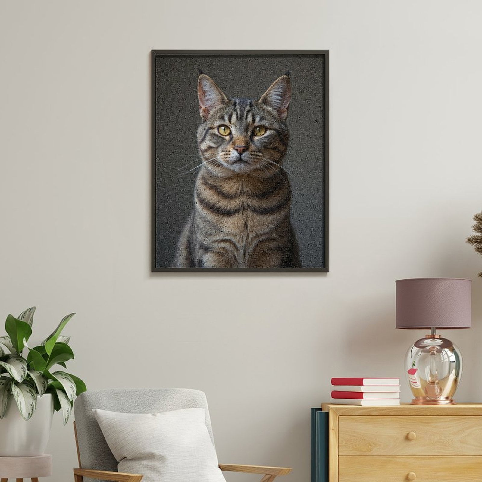 Paint by Numbers Kit for Adults, Tabby Cat Majestic Portrait Paint by Numbers, Easy Paint by Numbers Kit for Adults Beginner, DIY Adult Paint by Number Kits on Canvas, Home Decor