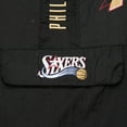 thumbnail image 6 of Men's Mitchell & Ness Black Philadelphia 76ers Big & Tall Hardwood Classics Team OG 2.0 Anorak Hoodie Quarter-Zip, 6 of 6