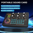 thumbnail image 2 of V80 Live Streaming Sound Card Audio Recording Professional Sound Card Mixer with DJ Mixer Voice Changer Audio Effects, 2 of 7