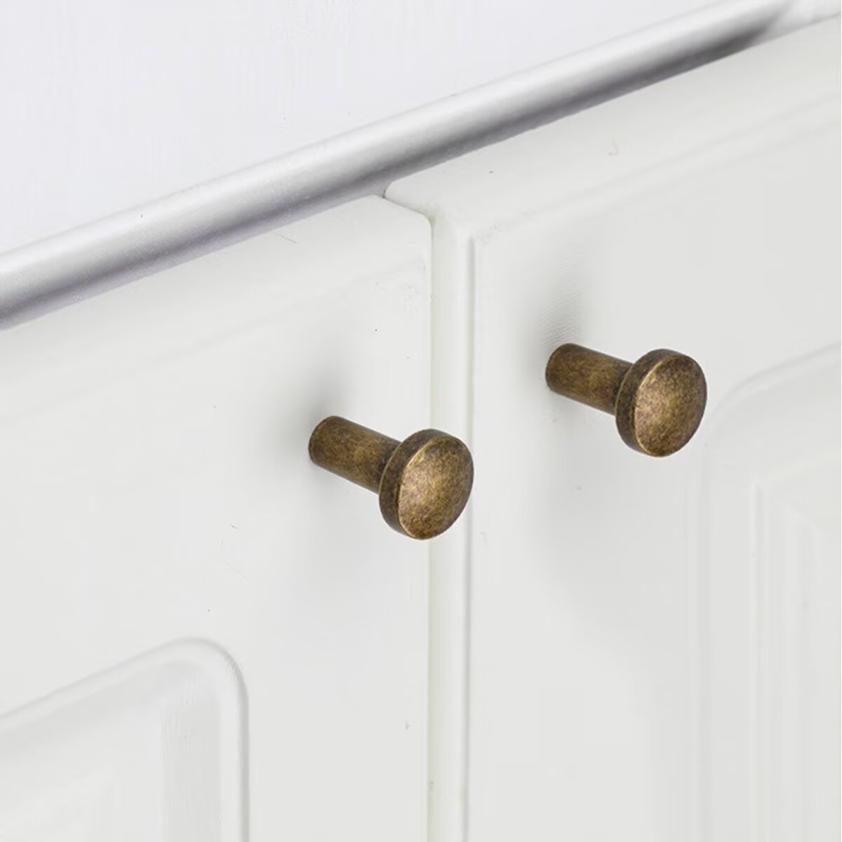 HDJNal Set of 6 pcs, 128mm Antique Bronze Cabinet Drawer Knobs,Vintage Retro Brass Bar Knob,zinc Alloy Solid Drawer pulls for Kitchen, Cupboard, Wardrobe, Dresser