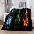 thumbnail image 2 of Manta de felpa suave para guitarra eléctrica clásica, manta de franela para sala de estar, dormitorio, cama, sofá, cubierta de Picnic, 2 of 4